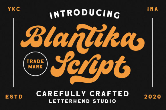 Blantika: A Bold Vintage Script Font for Web Design