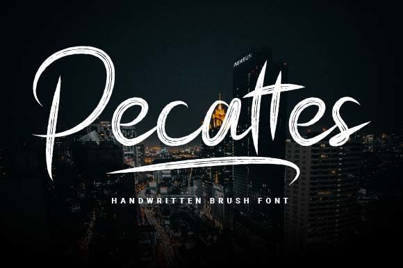 Boost Your Brand with Pecattes: A Bold, Brushed Font