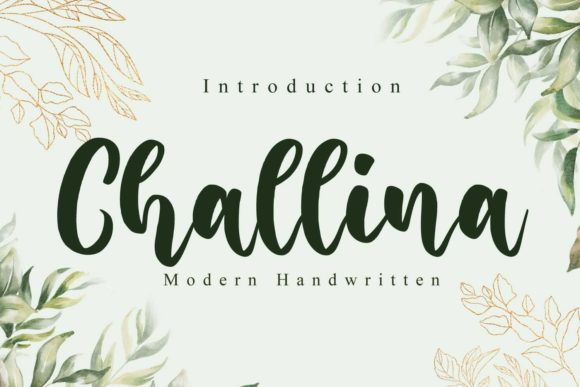 Challina: A Handwritten Font for Elegant Web Design