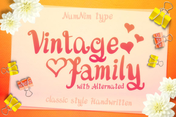 Vintage Family: A Charming Script Font for Creative Projects